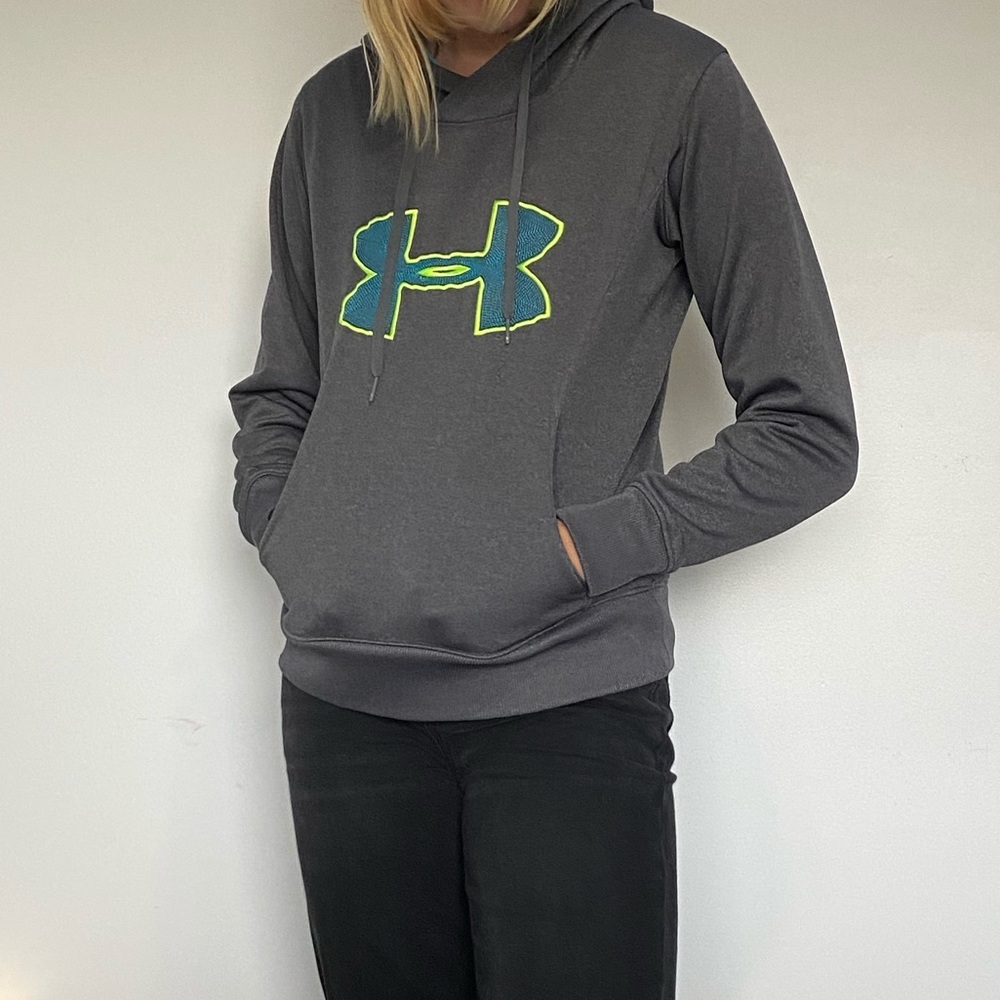 Gray, Blue, and Green Sweatshirt - Small